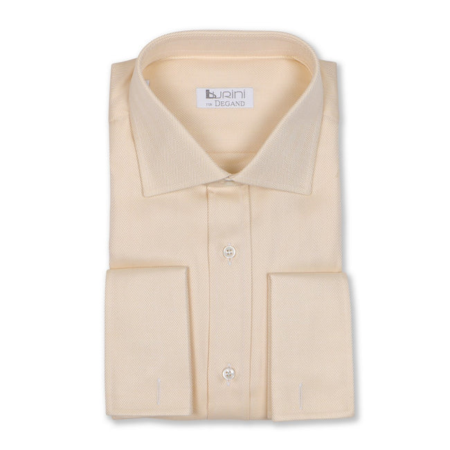 Shirt - Herringbone Cotton Double Cuff 