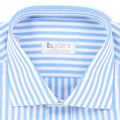 Striped Blue Double Cuff Shirt