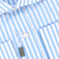 Striped Blue Double Cuff Shirt