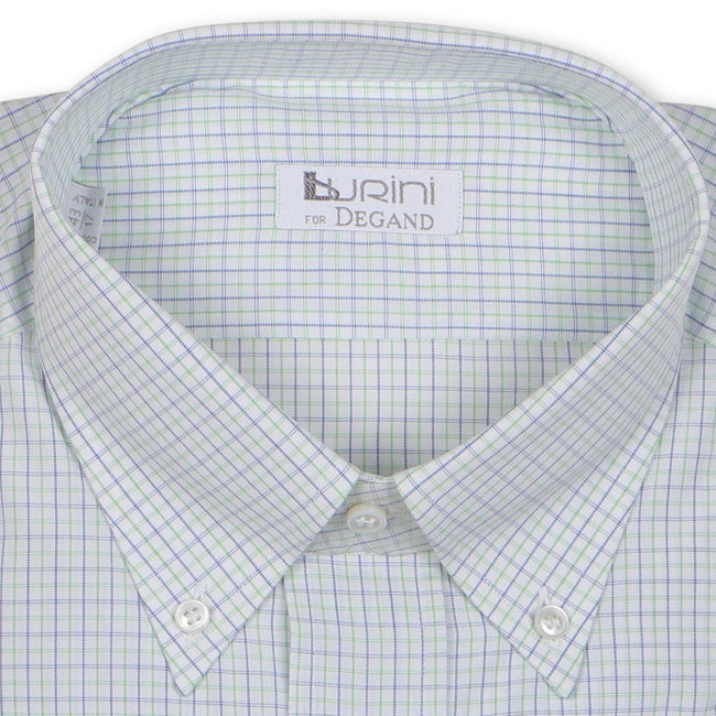 Shirt - Checkered Silk Double Cuff 
