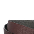 Reversible Grey / Mahogany Grained Leather Belt