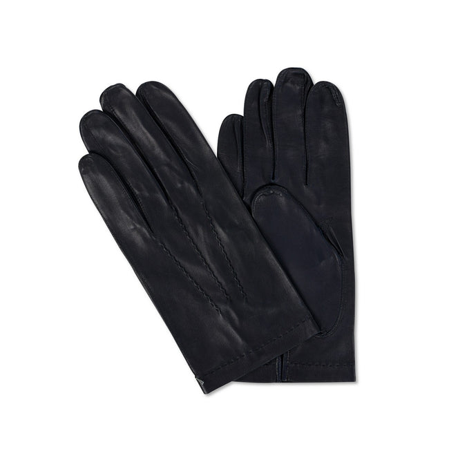 Navy Glazed Deer Gloves