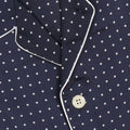 Pajamas Bicolour Little Dots With Piping Shirt Long Sleeves Buttoned + Pants Silk