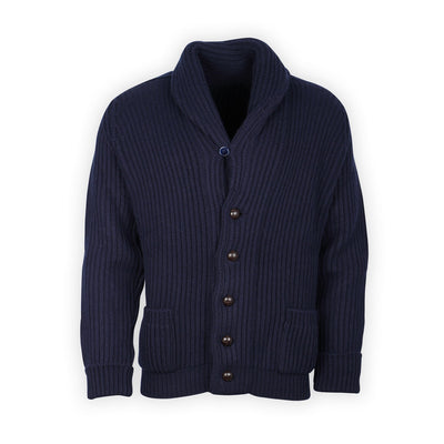 Cardigan - Cashmere Shawl Collar Buttoned 