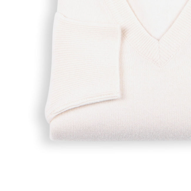 Sweater - Cashmere 1 Ply V-Neck Long Sleeves