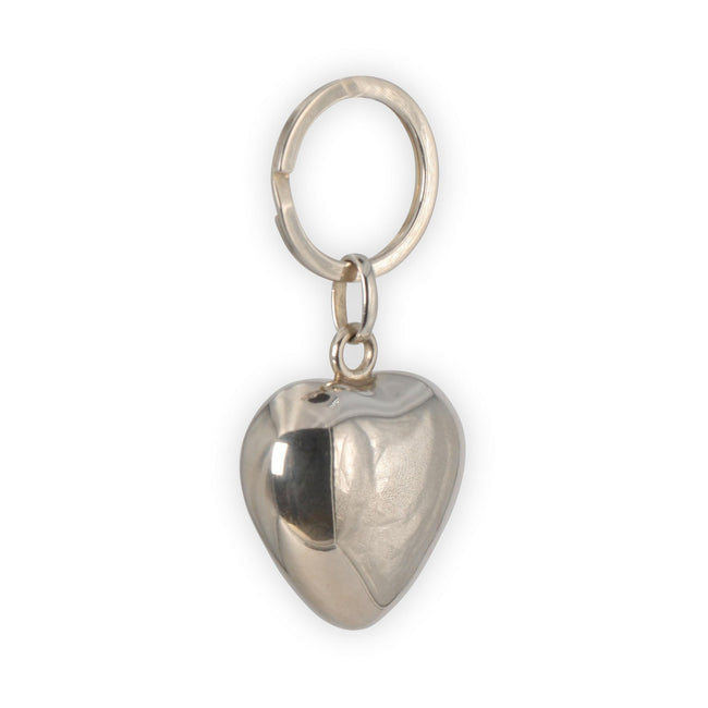 Key Chain - Big Heart Silver 