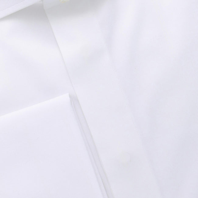Tuxedo Shirt Plain Colour Cotton Double Cuff 