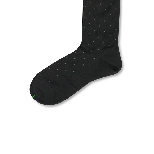 Dots Dark and Light Grey Scotland Thread Long Socks