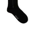 Plain Black and White Clocked Scotland Thread Long Socks