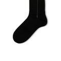 Plain Black and White Clocked Scotland Thread Long Socks