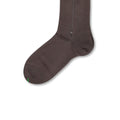 Plain Taupe and Grey/Blue Clocked Scotland Thread Long Socks