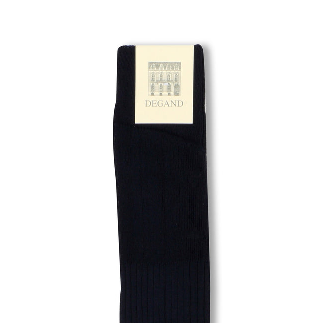Plain Navy Ice Cotton Long Socks