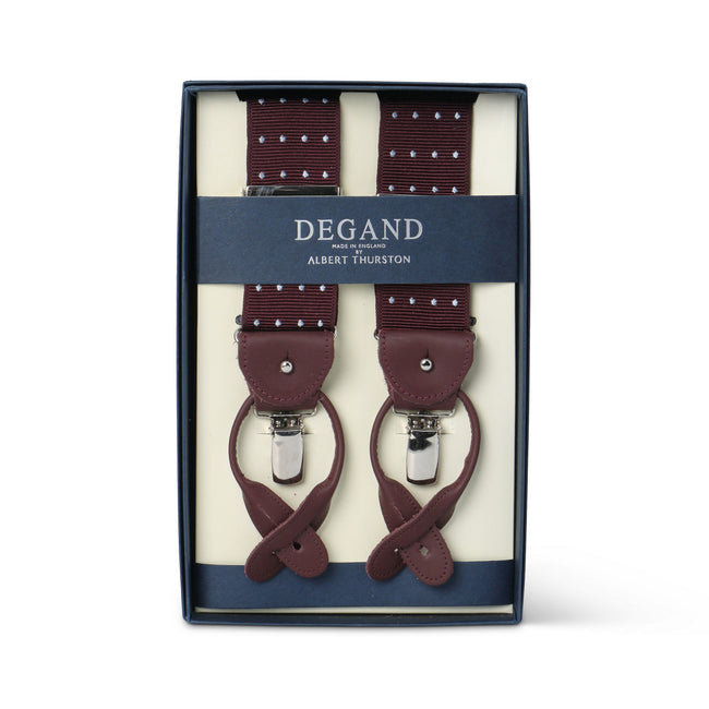 Suspenders - Dotted Cotton & Leather Loops 