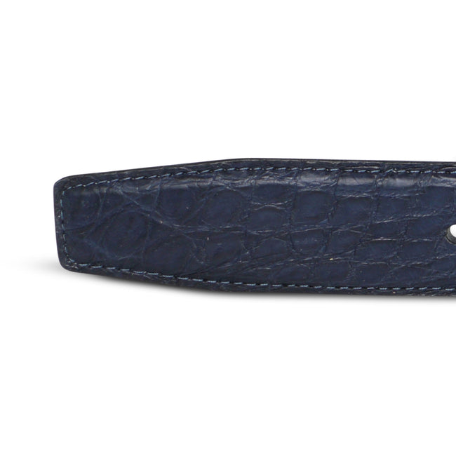 Blue Crocodile Leather Belt