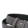Grey Crocodile Leather Belt