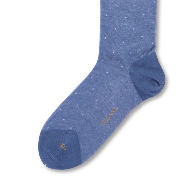 Dots Light Blue and White Long Socks