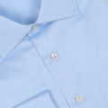Plain Light Blue Double Cuff Shirt