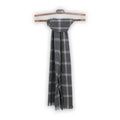 Scarf - Checkered Wool + Fringes