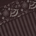 Scarf - Double Face Bandana Print Wool & Silk 