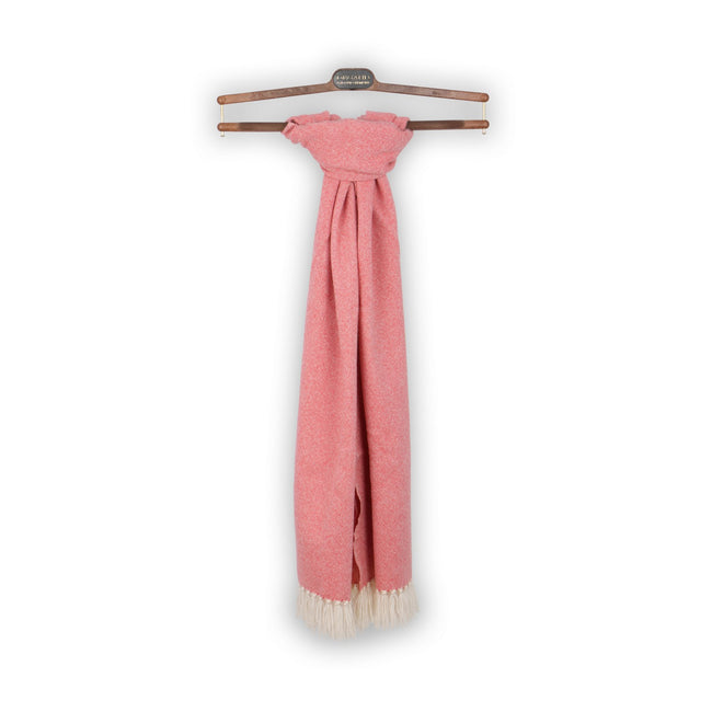 Scarf Bicolour Knitted Fringes Cashmere
