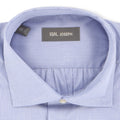 Checked White and Navy Double Cuff Shirt
