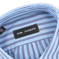 Striped Blue and Navy Double Cuff Shirt