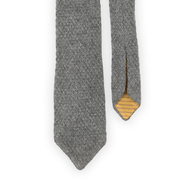 Tie - Knitted Viscose & Cashmere Point Cut + Case 