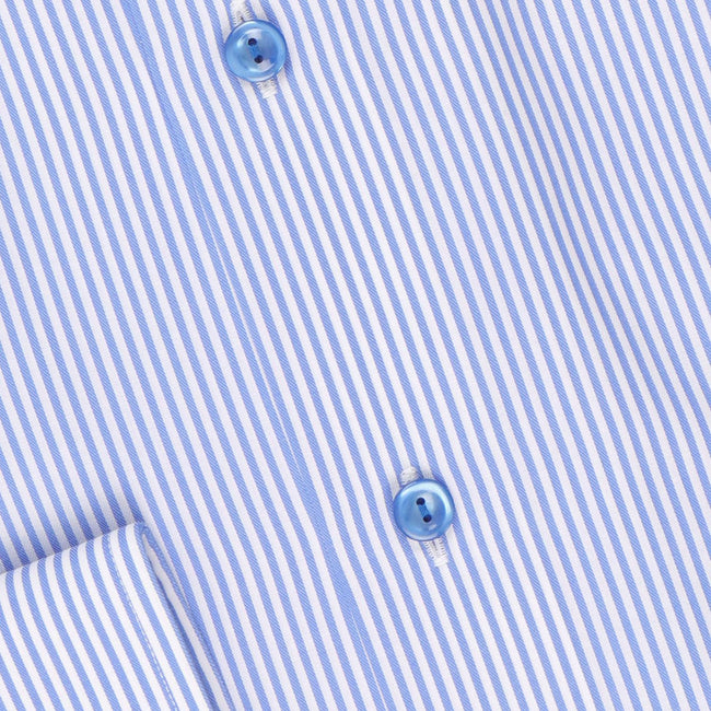 Shirt- Striped Cotton Single Cuff Slim Fit
