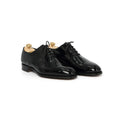 Smoking Oxfords - LADBROKE Black Patent Leather & Leather Soles Lace-Ups