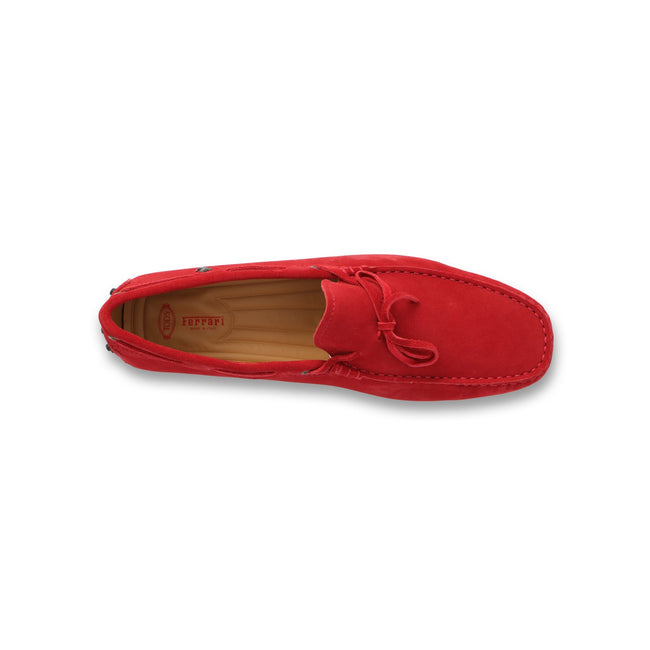 Tod's for Ferrari Loafers in Red Suede