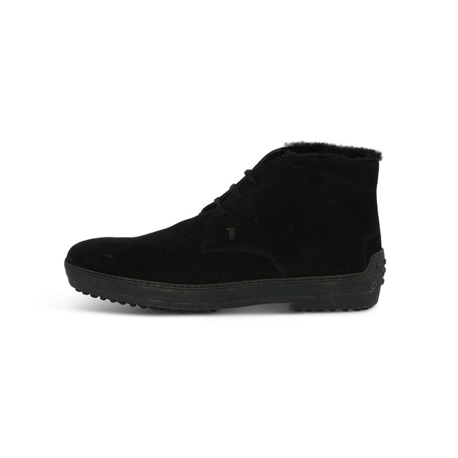 GOMMINI Fured Boots in Black Suede