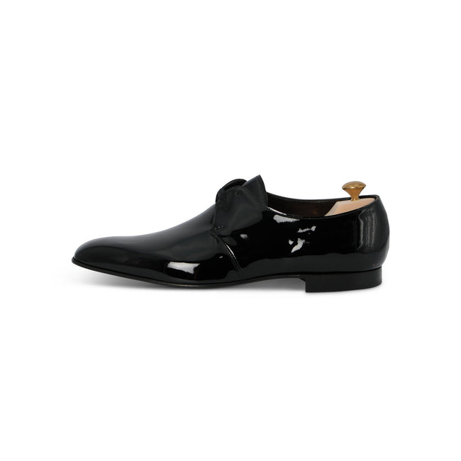 Derbies - HOLBORN Patinated Black Leather & Leather Soles 