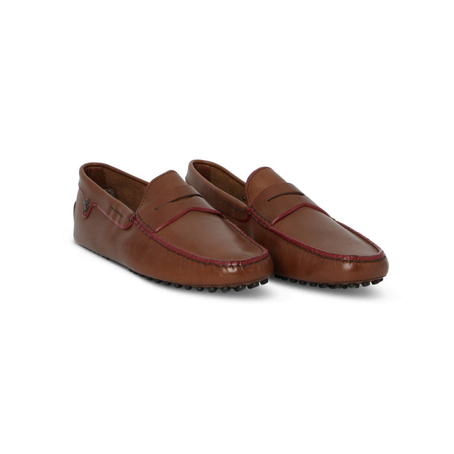 Tod's for Ferrari Loafers in Cacao Antique Leather