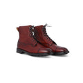 Boots - GALWAY Leather & Rubber Soles Lace-Ups Eyelets + Hooks 