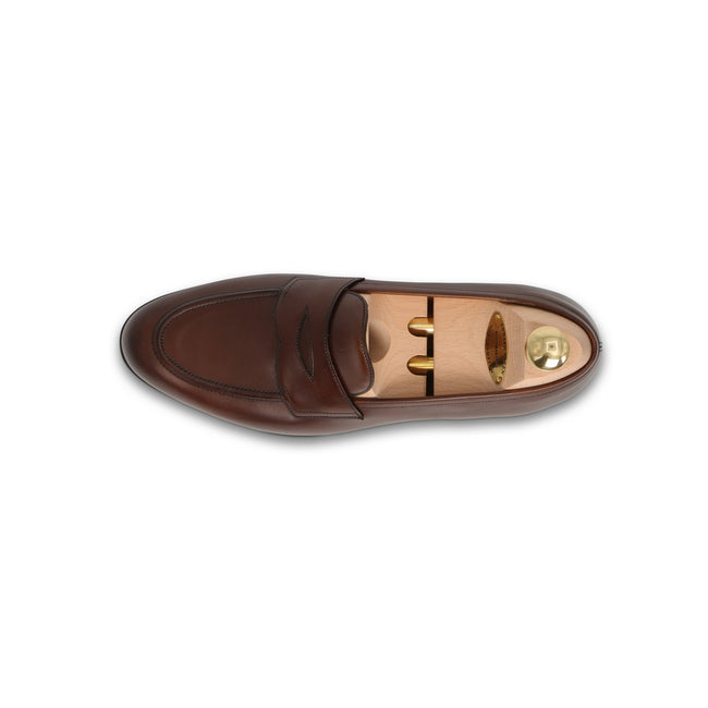 Penny Loafers - PICCADILLY Dark Oak Leather & Leather Soles Apron