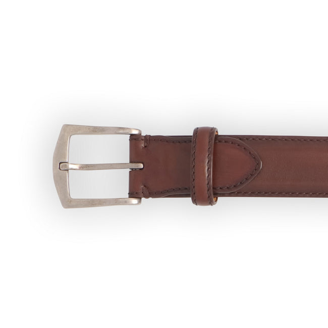 Belt - Calf Leather & Silver Buckle 
