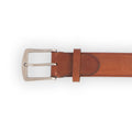 Belt Plain Colour Silver Buckle Calf Leather