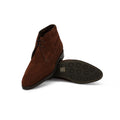 ST. CRISPINS Fured Boots in Dark Brown Suede