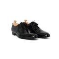 Smoking Derbies - CARNEGIE Black Patent Leather & Leather Soles Lace-Ups