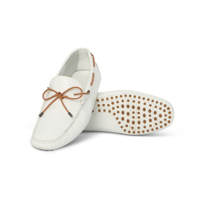 Gommini Nuovo Loafers in White Leather