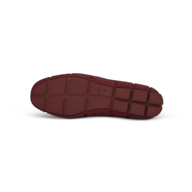 Lace Loafers in Burgundy Rubber