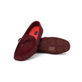 Lace Loafers in Burgundy Rubber