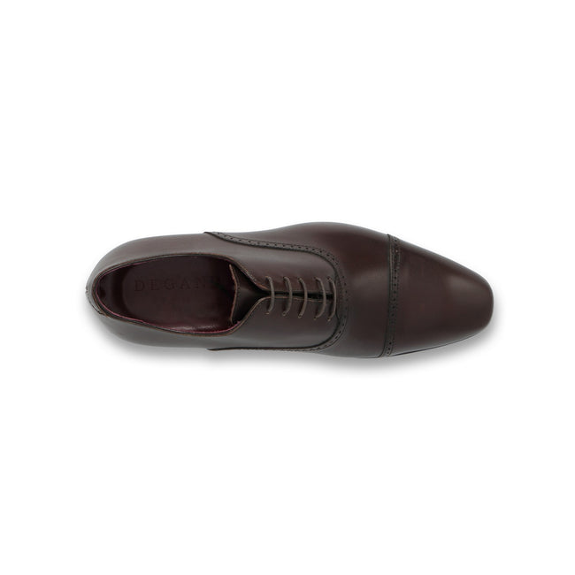Cap Toe Oxfords - Patinated Leather & Leather Soles Lace-Ups