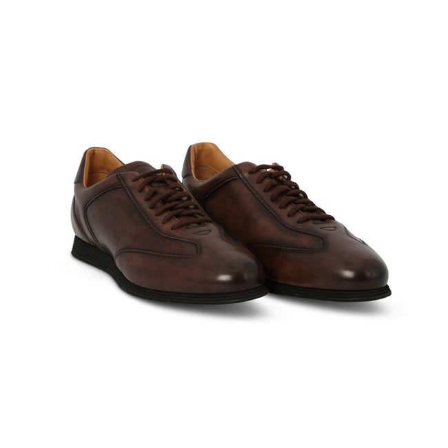 YORK Sneakers in Dark Brown Leather