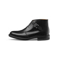 Chukka Boots - COMBE Calf Leather & Double Leather Soles Lace-Ups + Bride + Single Buckle