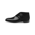 Oake Monks in Black Leather and Suede