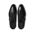 Oake Monks in Black Leather and Suede