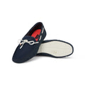 Lace Loafers in Navy Rubber