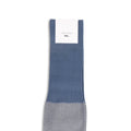 Caviar Light Blue and White Cotton Long Socks