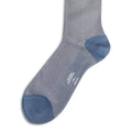 Caviar Light Blue and White Cotton Long Socks